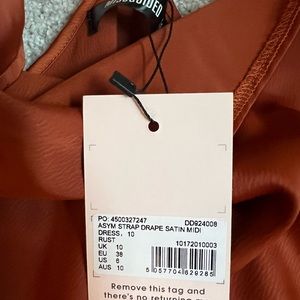 Missguided Asymmetric Cowl Neck Midi Dress